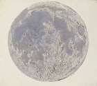 Moon surface with Craters Vintage Print