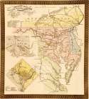 Pocket Map of the Probable Theatre of War 1861 Vintage Print