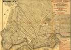 Brooklyn Street Map 1874 Vintage Print