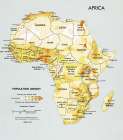 Africa Population Density Vintage Print