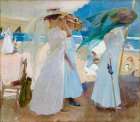 Under the Awning-Zarauz Art Print