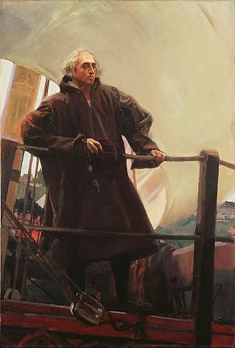 Christopher Columbus Leaving Palos Art Print by Joaquin Sorolla