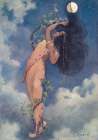 From the full moon fell Nokomis from Story of Hiawatha 1910 Vintage Print
