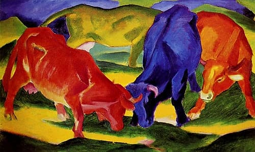 Cows Art Print by Franz Marc
