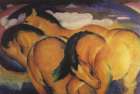 Little Yellow Horses 1912 Art Print
