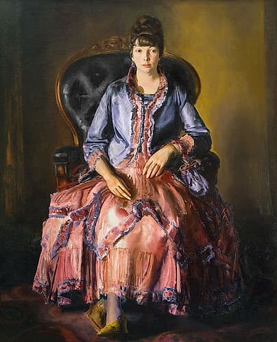 Emma in a Purple Dress Figurative Print