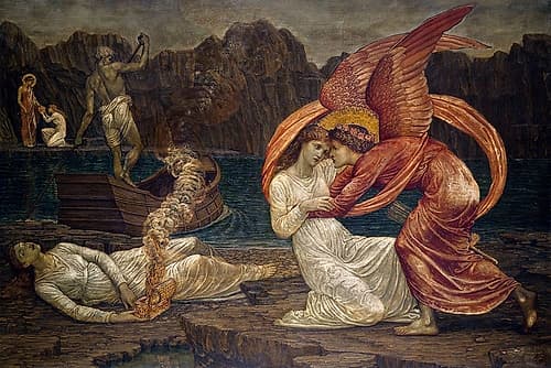 Psyche receiving the Casket from Proserpine Art Print