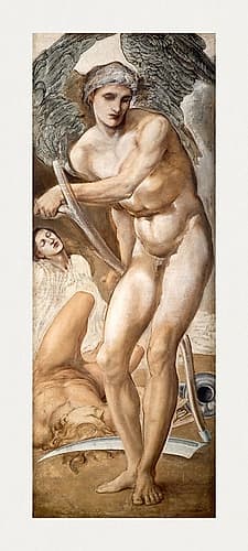 Troy Triptych - Study of Oblivion conquering Fame Figurative Print