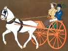 Woman in Carriage Art Print