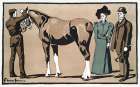People and horse Art Print