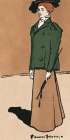Female Equestrian Holding a Whip Vintage Print