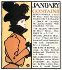 January Poster (1898) Vintage Print