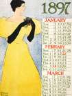 Calendar 1897 Vintage Print