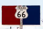 Texas Sign-on the old U.S. Highway Route 66 Art Print