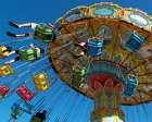 Swing ride in Santa Cruz-California Art Print