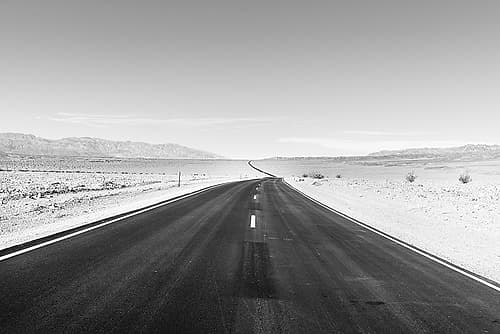Long and Straight Road-Death Valley-California Photography Print