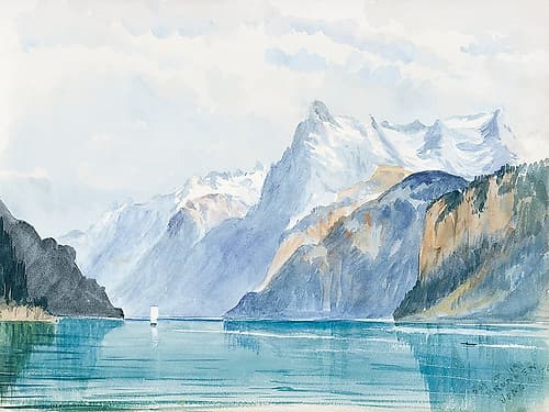 Bay of Uri-Brunnen from Switzerland Landscape Print