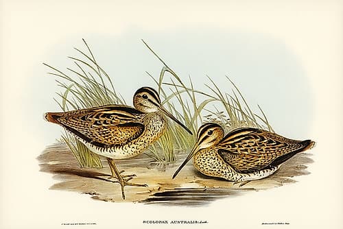 New Holland Snipe-Scolopax Australis Art Print