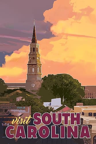 South Carolina Travel Print