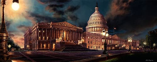 Washington Chronicle VI Landscape Print