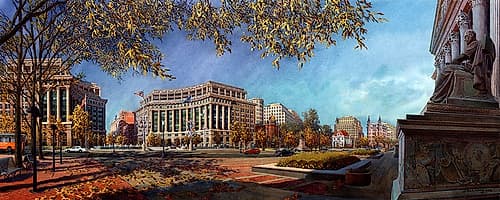 Washington Chronicle VIII Landscape Print