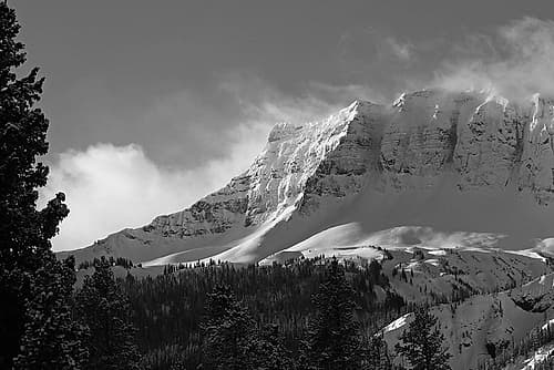 Amphitheater Mountain, Yellowstone National Park Landscape Print