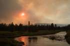 Sunset over the Gardner River, Yellowstone National Park Art Print