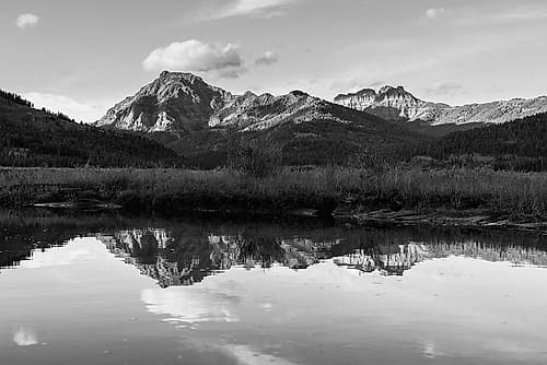 Soda Butte Creek Sunset Reflections, Yellowstone National Park Landscape Print