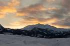 Winter Sunset over Electric Peak, Yellowstone National Park Art Print