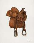 Leather Saddle 1940 Art Print