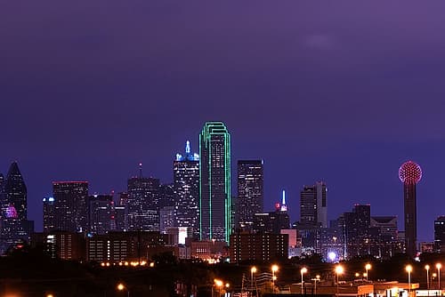 Skyline of Dallas-Texas-at Dusk Photography Print