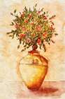 Potted Fruit Tree Art Print