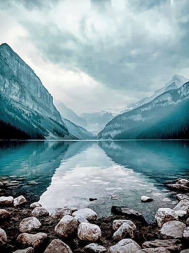 Glacial Lake Landscape Print