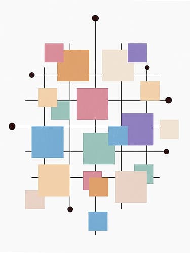 Off the Grid Squares Art Print by Alpenglow Workshop