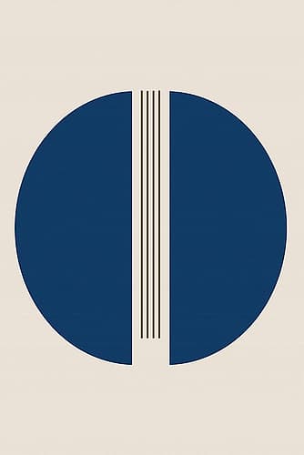 Semicircles and Lines Art Print
