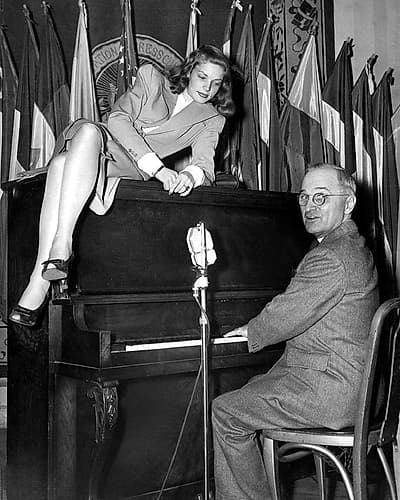 Lauren Bacall, Harry Truman, 1945 Art Print