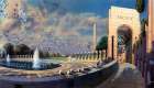 Washington Chronicle WWII Memorial Landscape Print