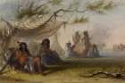 Indian Encampment Landscape Print