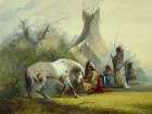 Shoshone Indian and his Pet Horse Art Print
