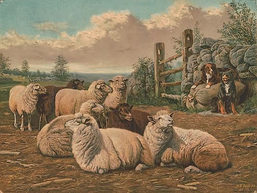 The Faithful Shepherds Art Print