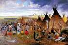 Sioux Encampment Art Print