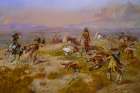 The Death Song of Lone Wolf Landscape Print