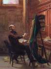 Worthington Whittredge in His Tenth Street Studio Vintage Print