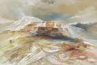 Hot Springs of Gardiners River, Yellowstone Landscape Print