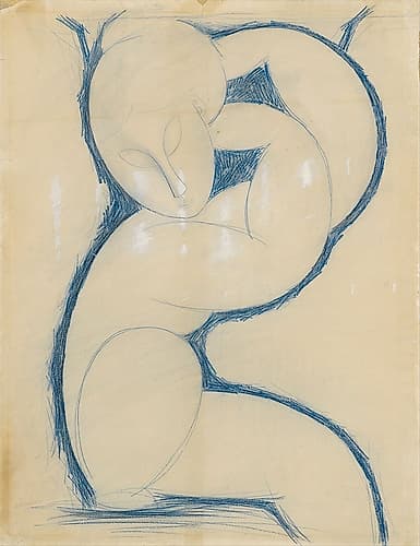 Caryatid 1915 European Print