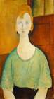 Girl in a Green Blouse 1917 Art Print