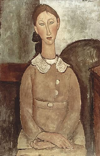 Girl in Yellow Dress 1917 Art Print