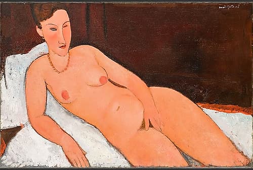 Nude with Coral Necklace 1917 Art Print