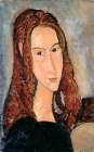 Portrait of Jeanne Hebuterne Head in Profile 1918 Art Print