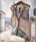 Tree and house 1919 Art Print